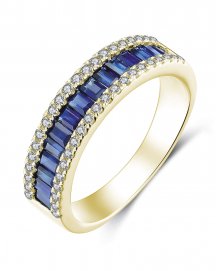 BAGUETTE SAPPHIRE DIAMOND BAND (TR3227)